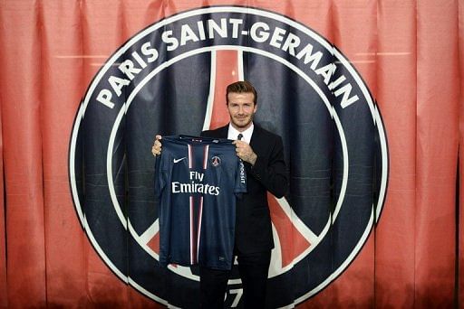 David Beckham was unveiled as a Paris Saint-Germain player on January 31, 2013